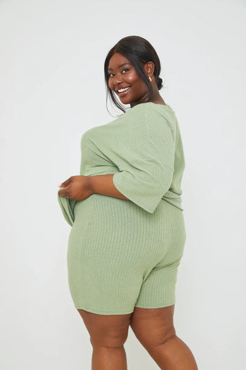 RIBBED CYCLING SHORTS